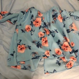 Floral off the the shoulder blouse